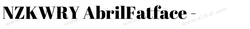 NZKWRY AbrilFatface 字体转换